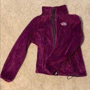 Purple Zip-Up North Face Jacket